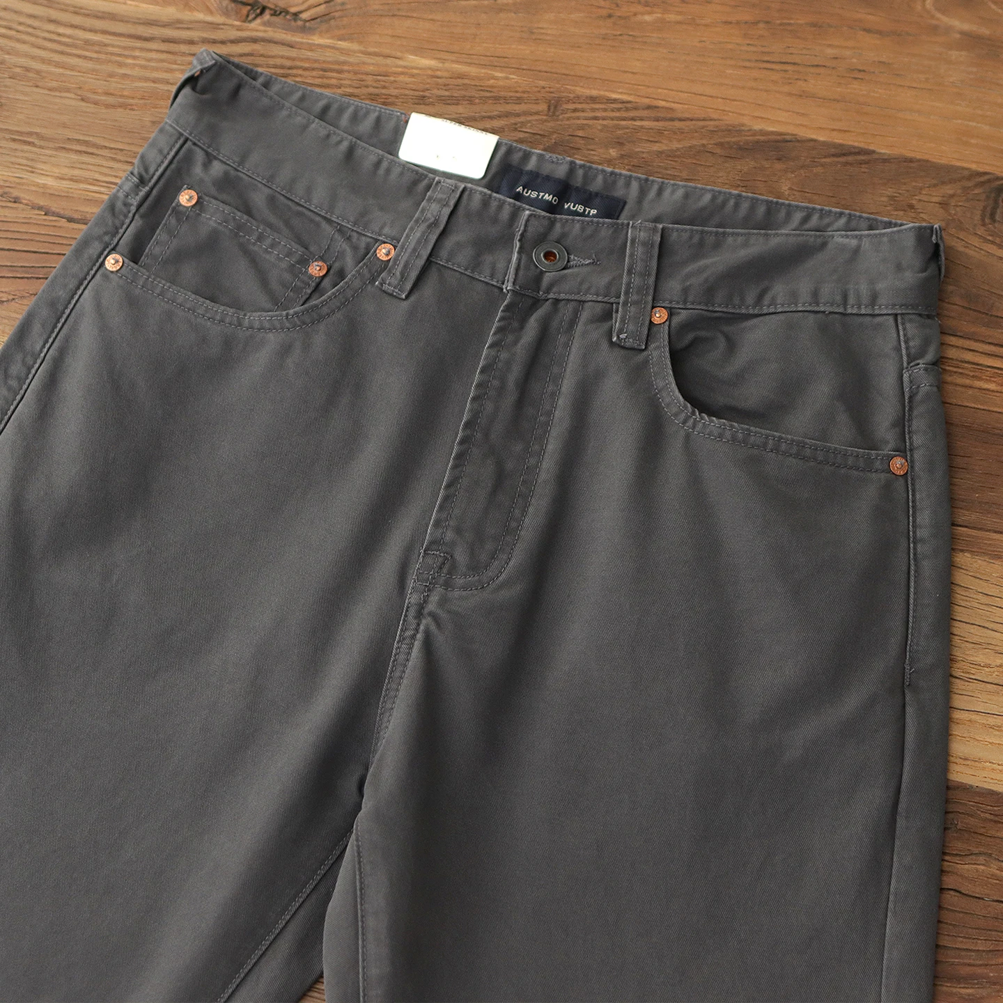 Retro pure cotton casual pants for men washing and antique simple khaki work suit straight pants for men new spring and autumn