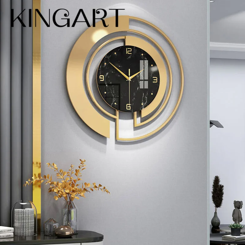 

Big Wall Clock Luxury Large Big Metal Black Metal Luxury Wall Clock Home Decoration Modern Design Living Room Wall Clock