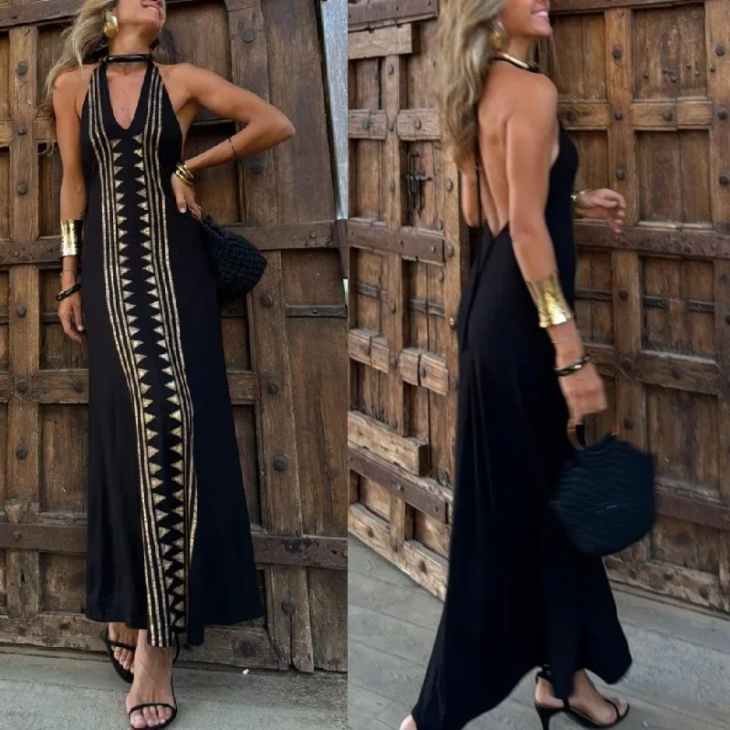 

2026 Summer New Sleeveless Suspender Neck Sexy Backless Dress Dress Women