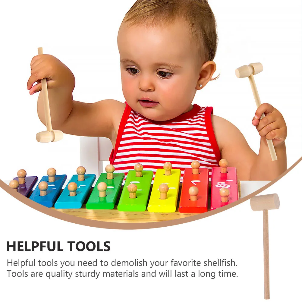 Juego de martillos de madera de 20 piezas, mazo ligero compacto para mariscos, cangrejo, camarones, langosta, ostras, manualidades Diy, herramienta para grietas de nueces