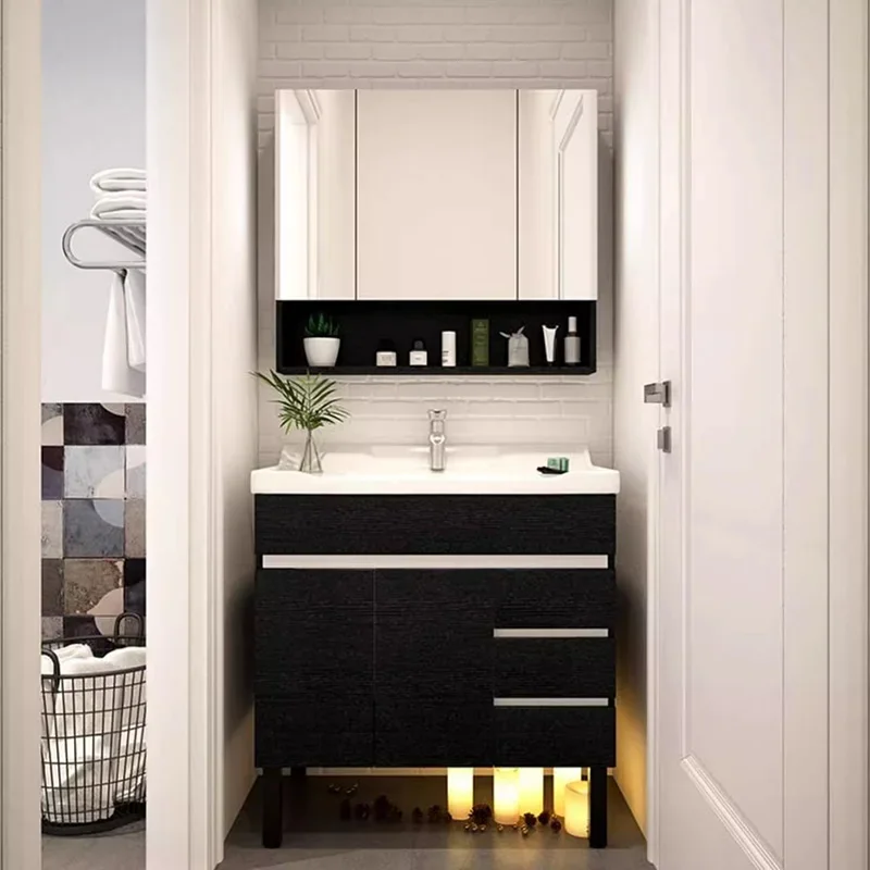 Narrow Vanity Wall Bathroom Cabinets Storage Display Bathroom Cabinets Mirror Make Up Organizer Gabinete Room Furniture