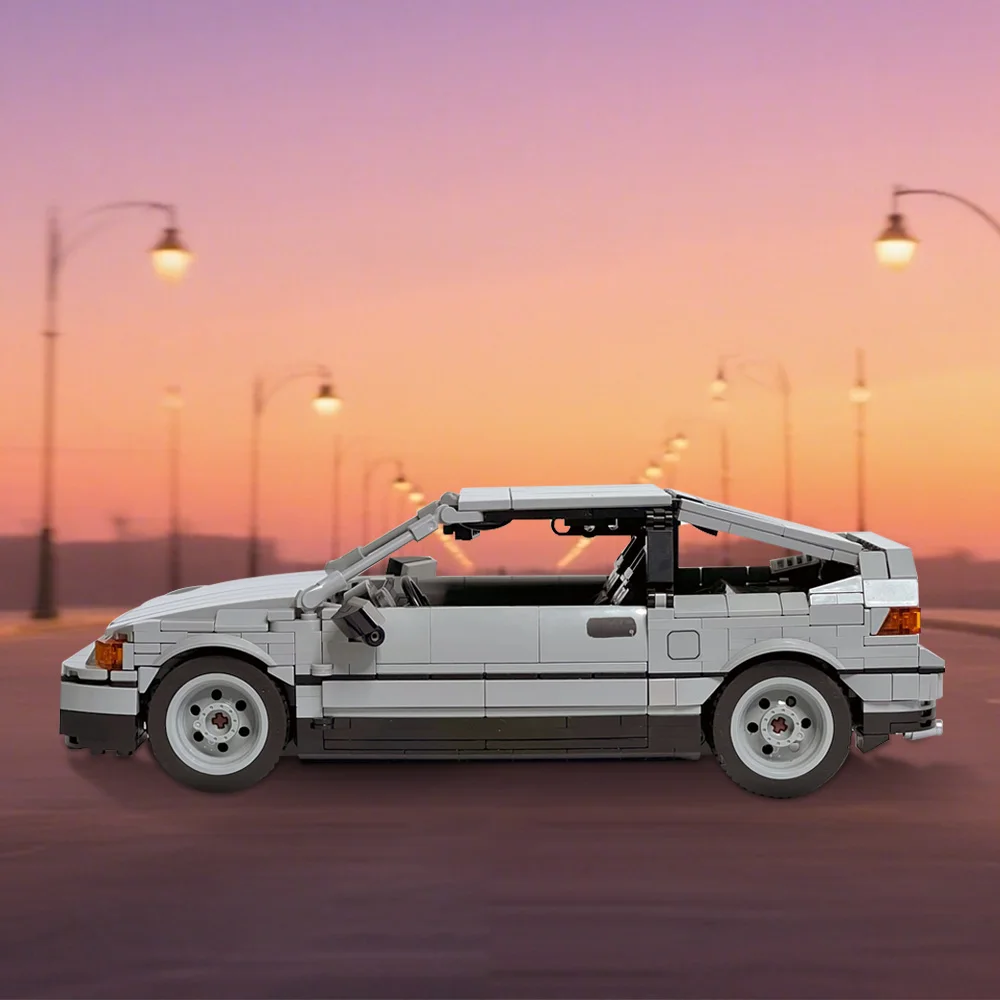ゴブリックス MOC シティカービルディングブロックモデルロードレーシングカーブリックハイテク CR-X スポーツカー組み立ておもちゃ子供ギフト