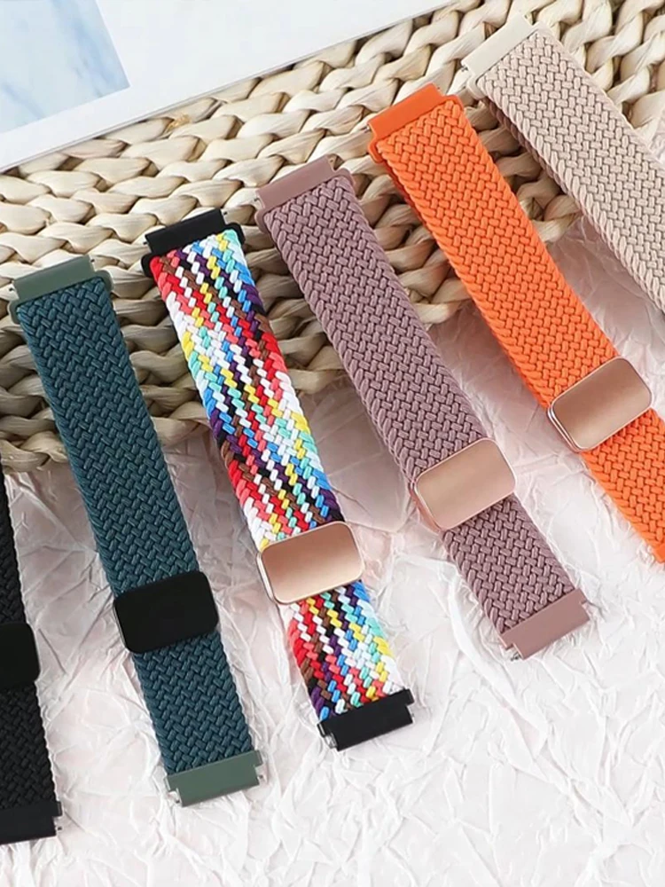 Cinturino magnetico da 20mm 22mm per Samsung Galaxy Watch 4 5 6 Classic Band/3 41mm 45mm/Active 2/Gear S3 Frontier cinturino intrecciato elastico