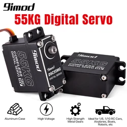 9imod 55kg Servo impermeable IP67 180/270 Sensor magnético alto Torque Sin Núcleo Servo Digital engranaje totalmente metálico para coches 1/8 1/10 RC