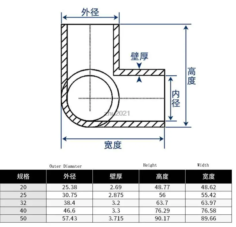 3 Way Elbow PVC Fitting, 20mm 25mm 32mm 40mm 50mm Socket, Tee Corner Fittings Blue White Gray 