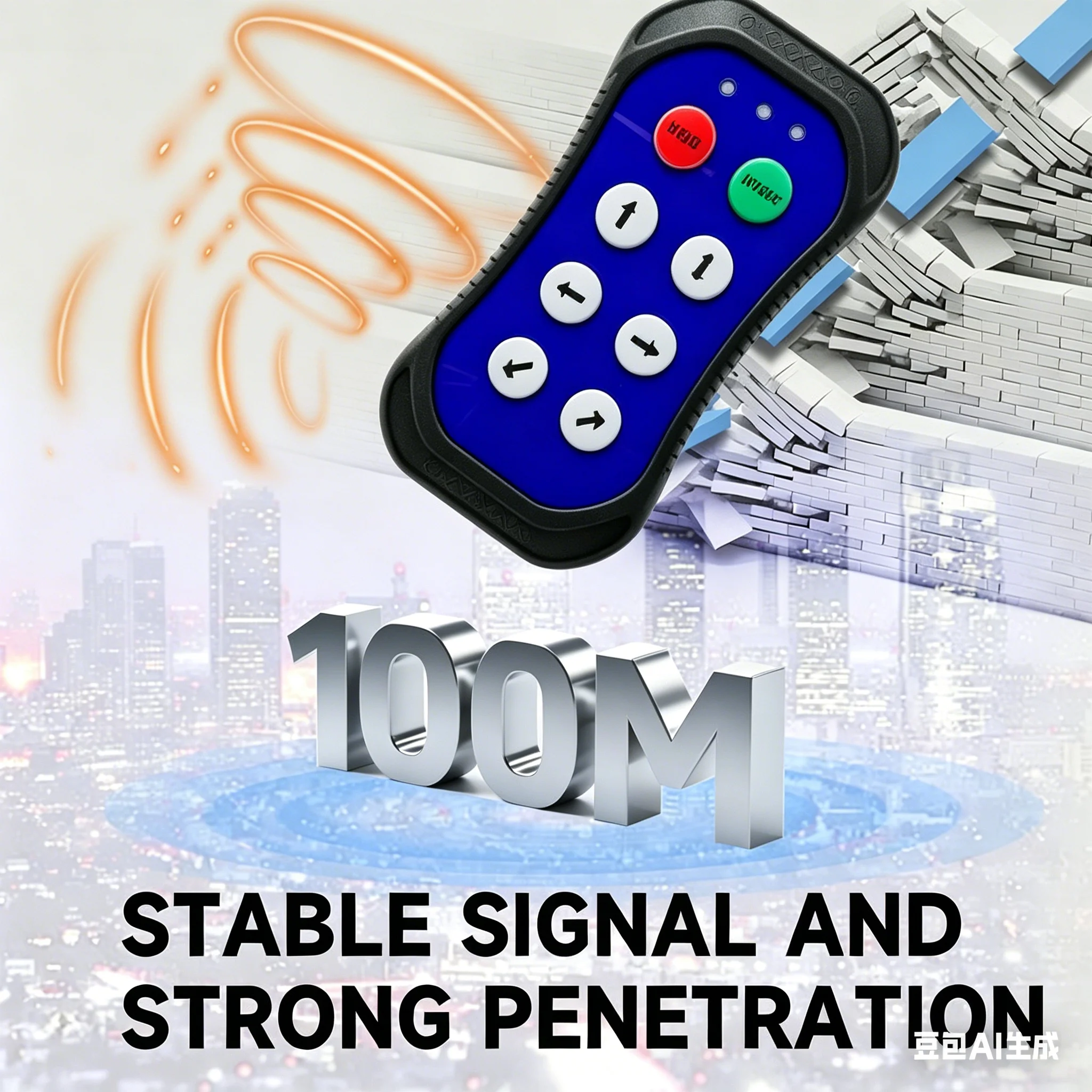 A600 6 keys single speed Industrial Wireless Radio Crane Remote Control switches Hoist track Crane Lift Controller