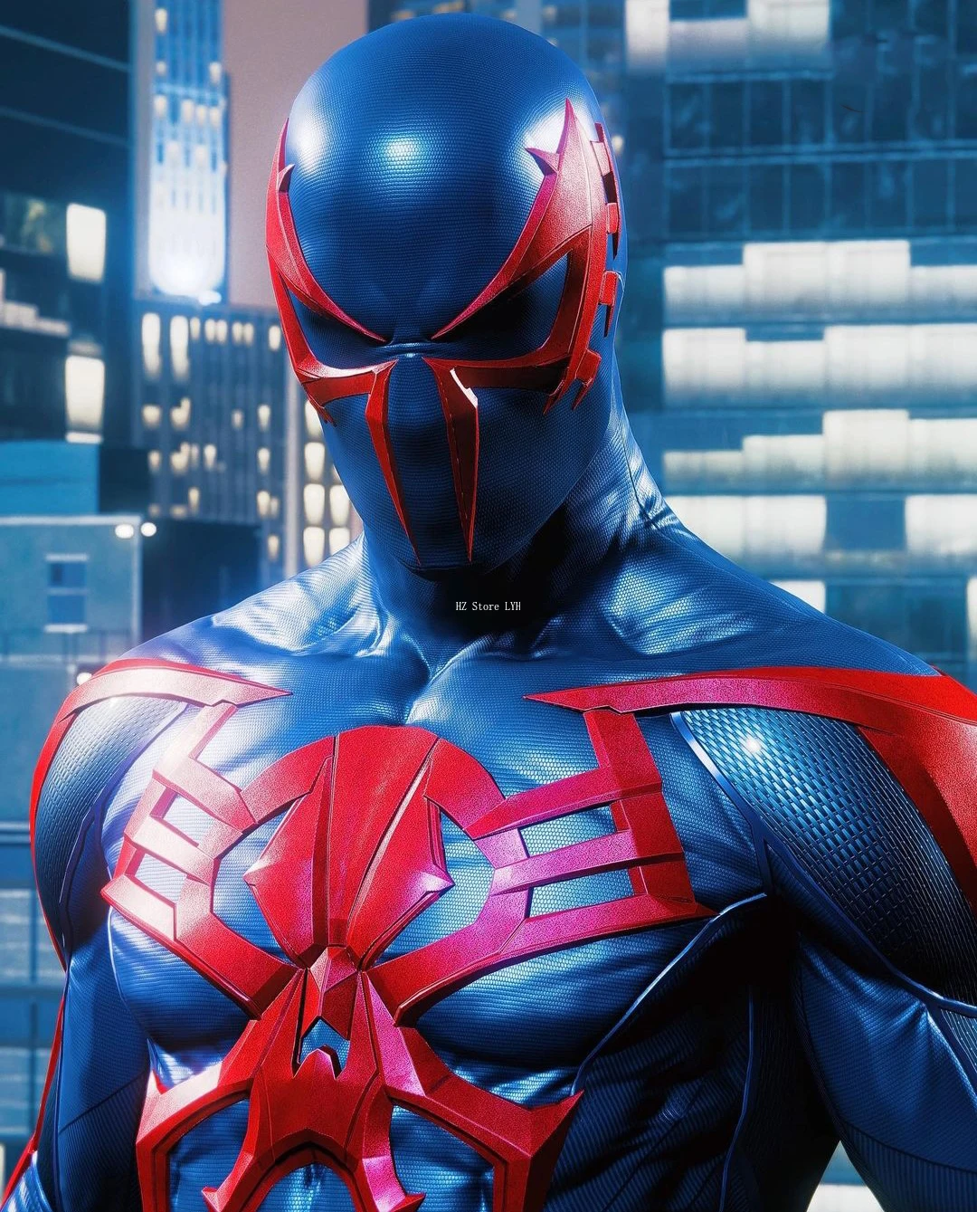 ブルー スパイダーマン 2099 マスク フェイスシェル付き & 非