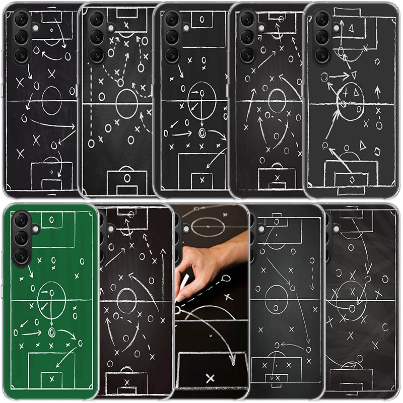 Football Soccer Tactics Time Clear Phone For Samsung Galaxy A55 A35 A25 A15 A05S A04S A14 A24 A34 A54 A03S A13 A23 A33 A53 A73 A