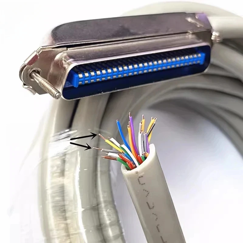 High Quality 25 pairs of 50pin Power Connector Cables RJ21 50pin Single head Cable Suitable for various switches