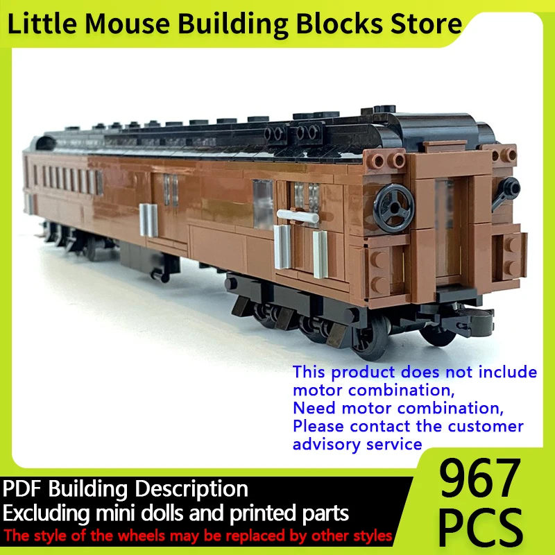 

City Car Model MOC Building Bricks Railroad PBM70 Passenger Train Modular Technology Gifts Holiday Assemble Children Toys Suit