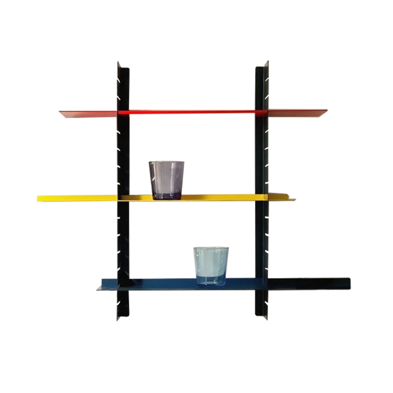 Picture 7: Creative Iron Wall Storage Shelf Bedroom Book Organizer Multifunctional Dopamine Decorative Rack for Toys Collection Home Decor