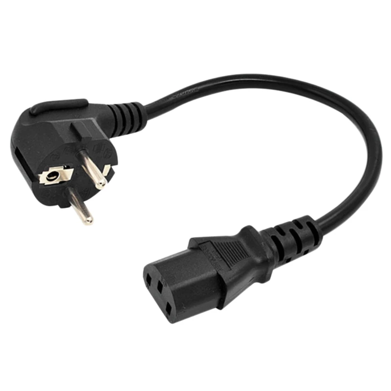 

EU Power Cable Euro Type F Schuko Plug IEC C13 Power Supply Cable for PC Computer Monitor Printer TV(0.6M,EU Plug)