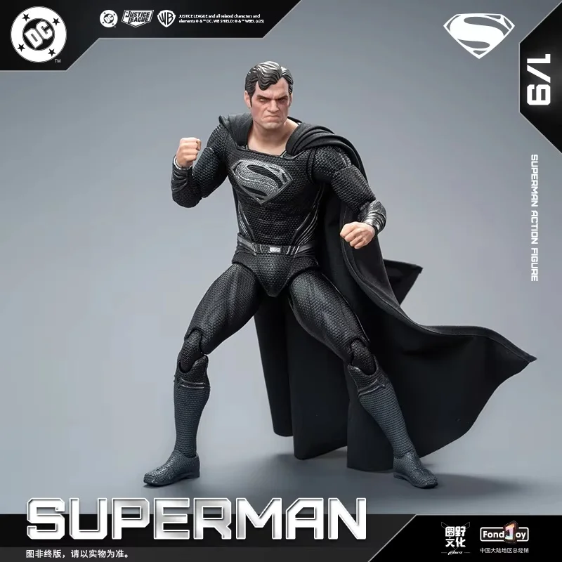 

Fondjoy 1/9 Black Superman-Val-Zod 2.0 Series DC Action Figure Assemble Model Boy Toy Surprise Gift Desktop Ornament Collectible
