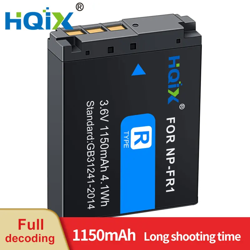 

HQIX for Sony DSC-P100 P100R P100L P100PP P100S P100LJ P120 P150 P200 T30 T50 F88 V3 Camera NP-FR1 Charger Battery