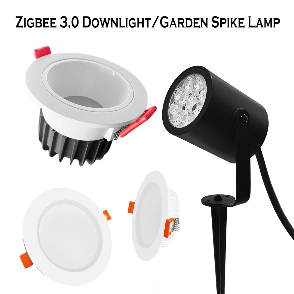 7W Zigbee 3.0 Smart New Garden Spike Lamp For Courtyard Party/6W 12W RGBCCT LED Downlight Pro