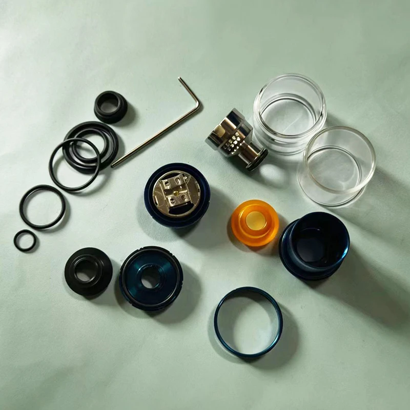 DIY Zeus X RTA 25mm 4.5ml Yeniden İnşa Edilebilir Tank 810 Delrin Damla Ucu Hava Akışı Sızdırmaz Çift Bobinli Dekoratif Yedek Parçalar