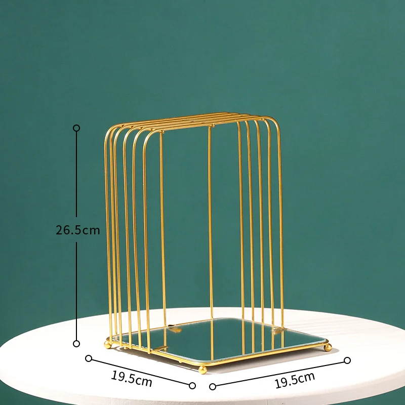 Nordic Simple Desktop Storage Rack Portable Hollow Bird Cage Cosmetic Display Shelf Multifunction Organizer