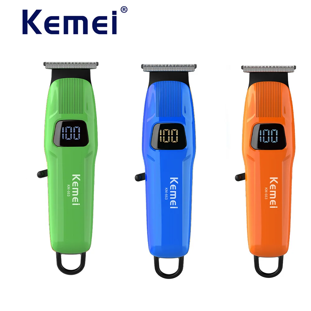 Kemei 663 Haircut Machine 0 Mm New Trimmer Barber Kemei Yellow Trimmer For Man Original Machine