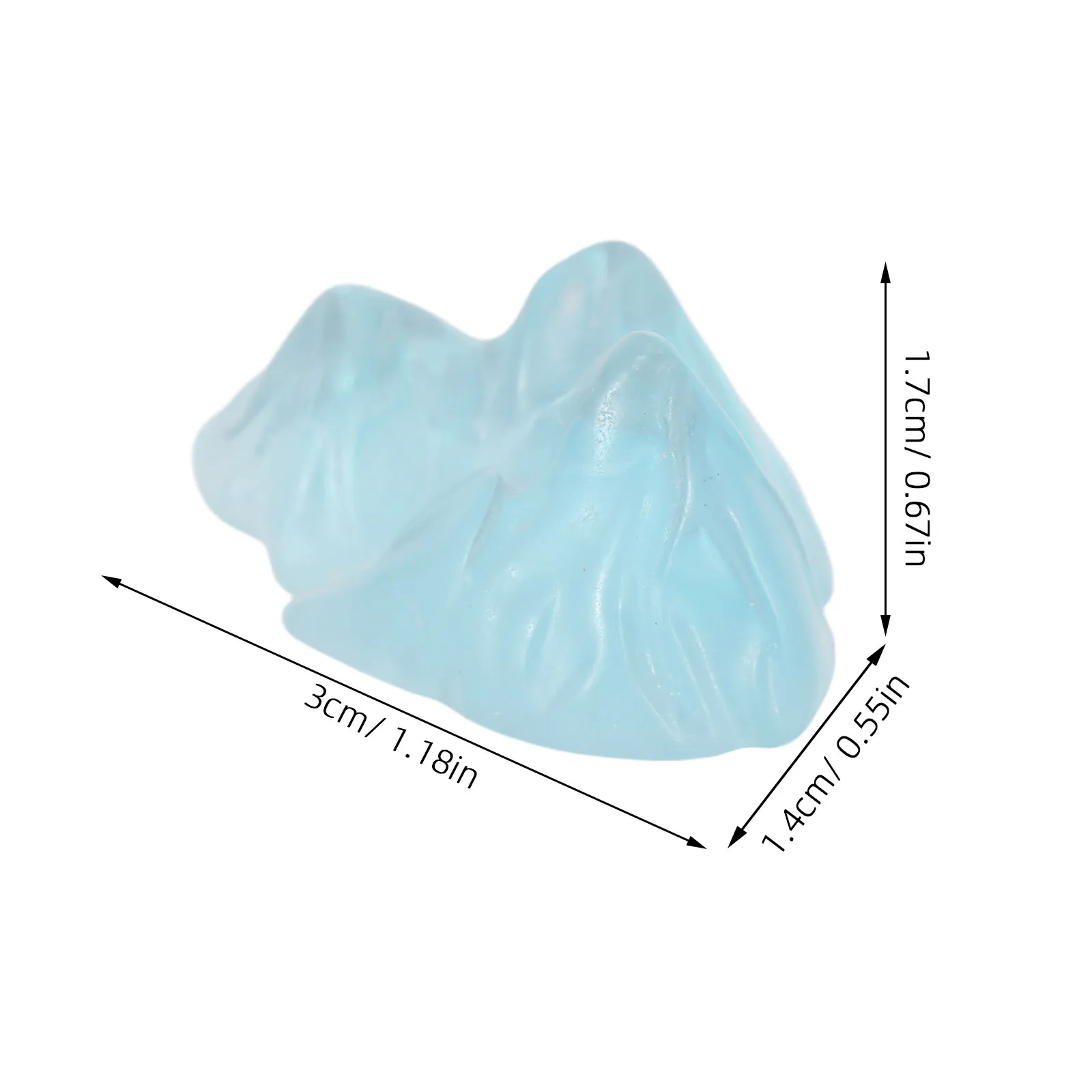 50Pcs Mini Resin Iceberg Simulation Glacier Decorative Landscape Rockery Aquarium Cake Baking Centerpiece Decoration