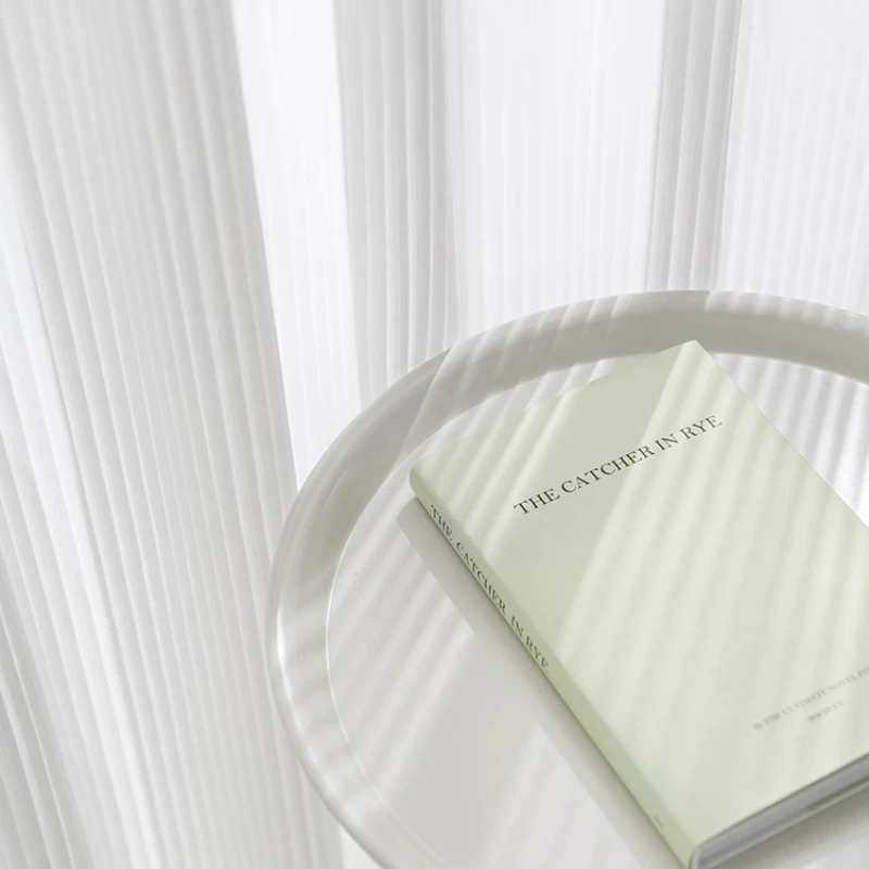 Benutzerdefinierte Größe!! Moderne Mode Luxus Vertikal Blind Chiffon Elegante Weiße Vorhänge für Wohnzimmer Esszimmer Schlafzimmer Dekor Fenster – Detail 5
