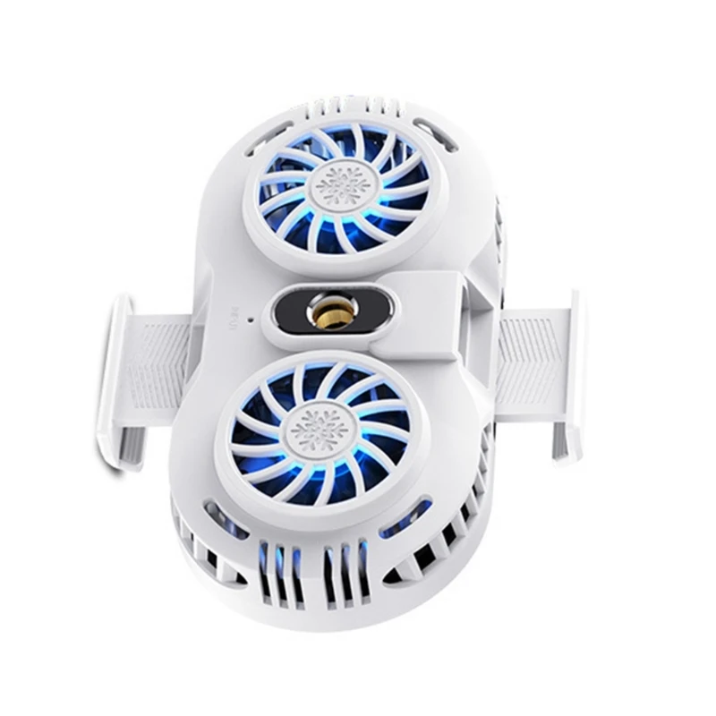 Dropship Double Fan Cellphone Radiator Efficient Semiconductor Cooling Fan Innovative Smartphone Cooling Fan Rapid Cooling Fan
