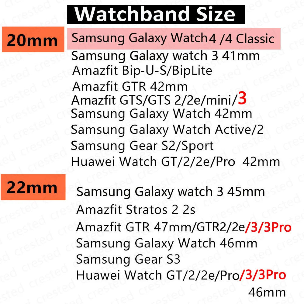 20/22mm Band for Samsung Galaxy Watch 4/5Classic/46mm/42mm/active 2 Gear s3 braided Elastic bracelet Huawei GT/2/GT2/3 Pro strap