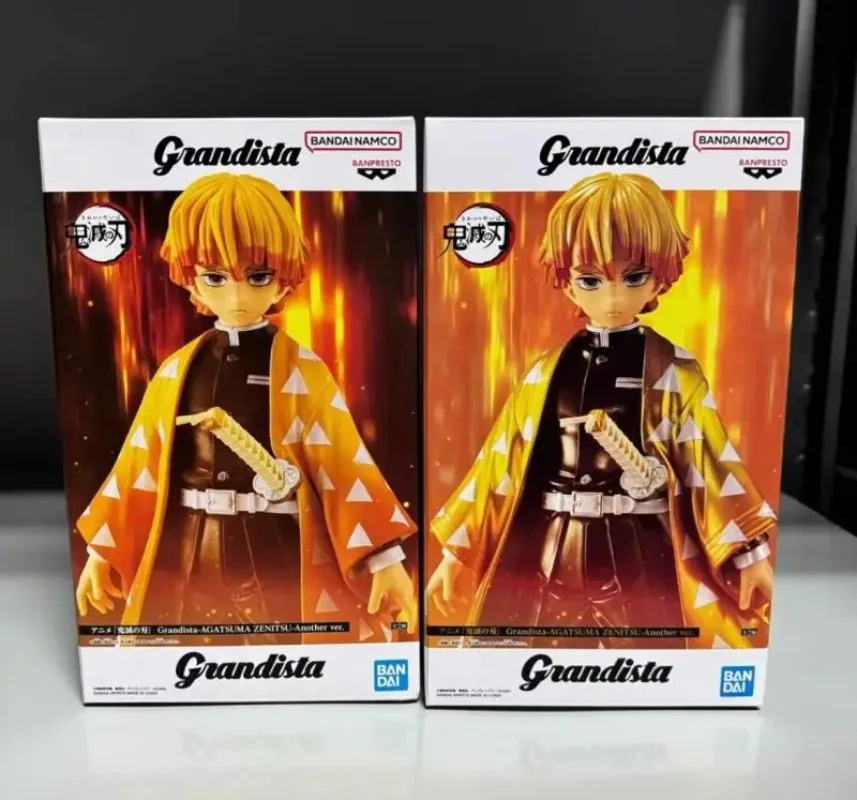 

Bandai официально лицензированный убийца демонов Kimetsu no Yaiba Grandista-AGATSUMA ZENITSU-Another ver 24 см фигурка из ПВХ модель игрушка в подарок