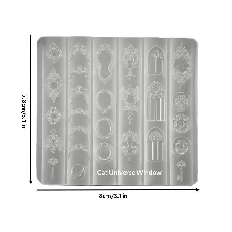 1 قطعة ثلاثية الأبعاد سيليكون مسمار الفن العفن النمط الأوروبي أنماط الرجعية الشمعدان شمعة تصميم ديكور DIY قالب مانيكير شفاف