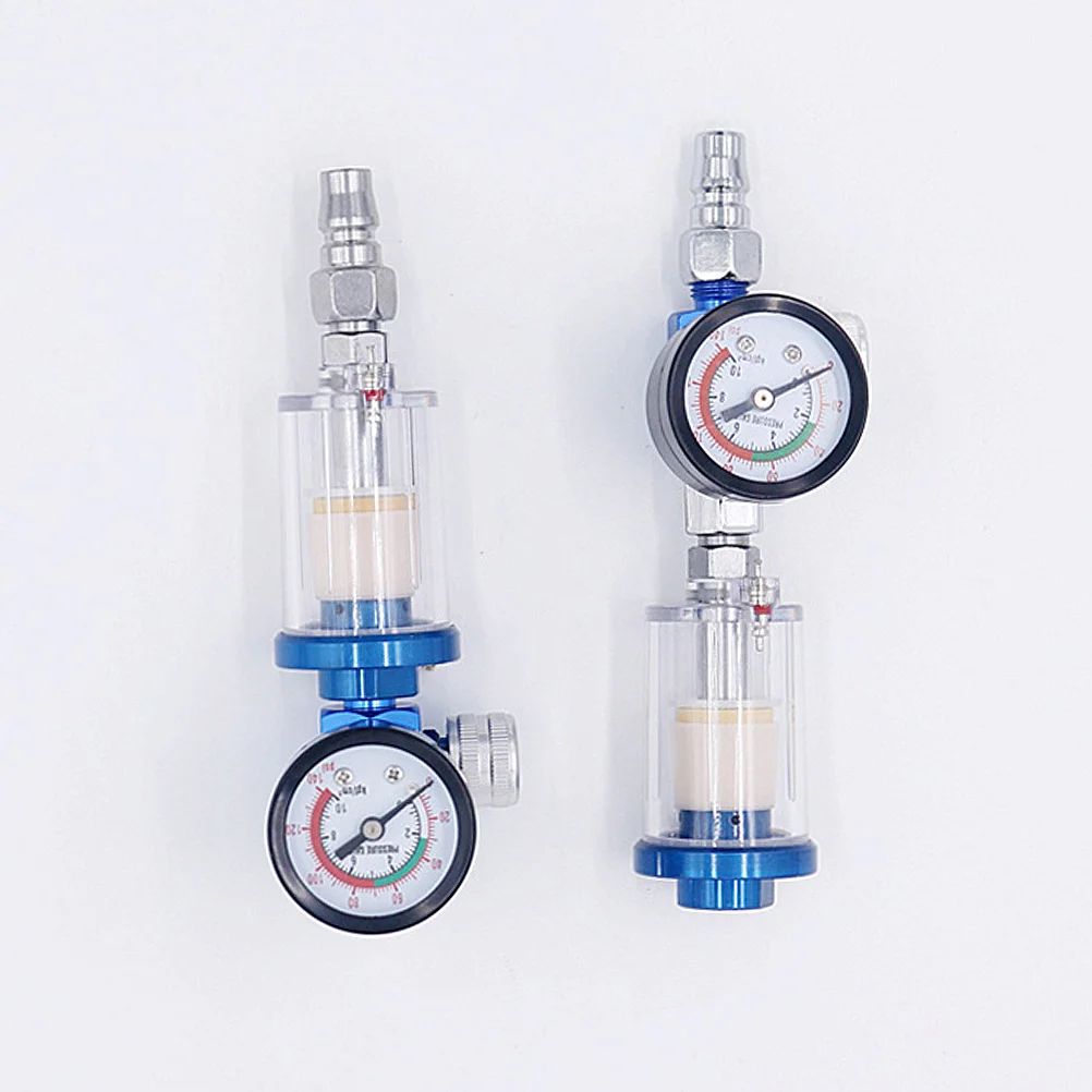 

1 Set Aluminum Alloy Air Pressure Regulator Filter Gauge Quick Connect No.3 Oil Water Separator High Strength Heat Resistant