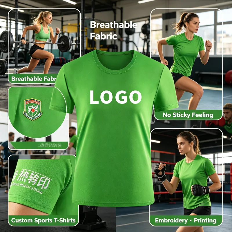 Running Club Custom T-Shirt Quick Dry Marathon Race Shirt Printing Embroidery Wholesale Bulk Order