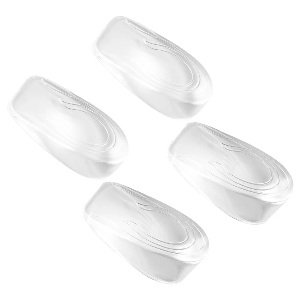 2Pairs Height Increase Insoles Gel Heel Lift Inserts Thickened Internal Heightening Shoe Pads Shock Absorbing Comfortable