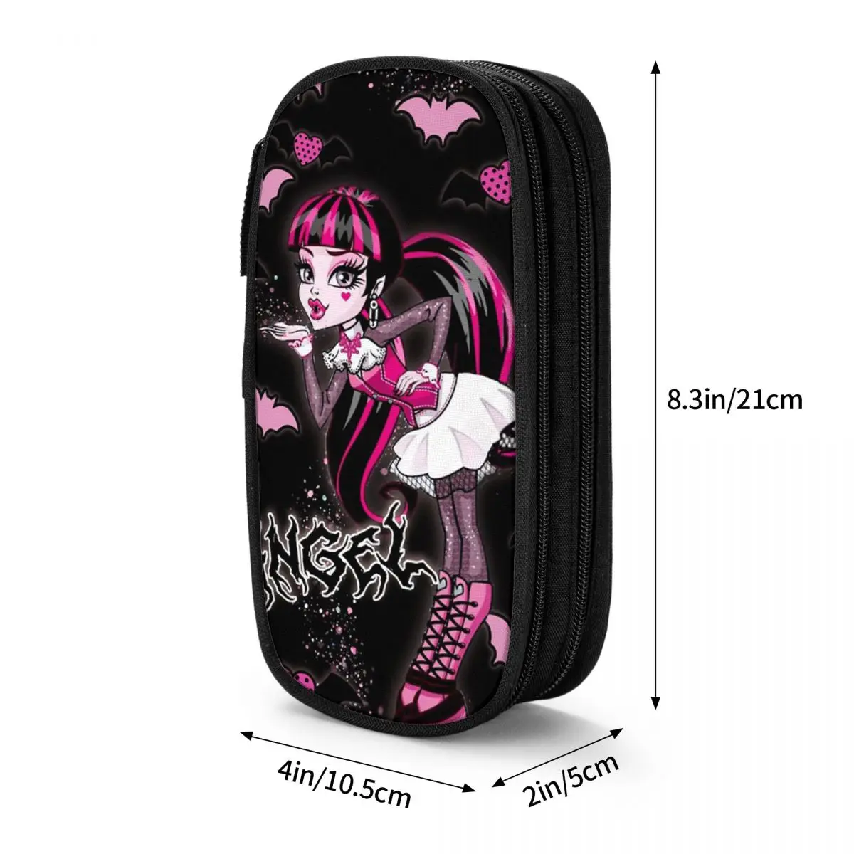 Imagem -06 - Draculaura Monster High Lápis Cases Pen Holder para Estudante Bolsa de Grande Capacidade Material Escolar Zipper Papelaria