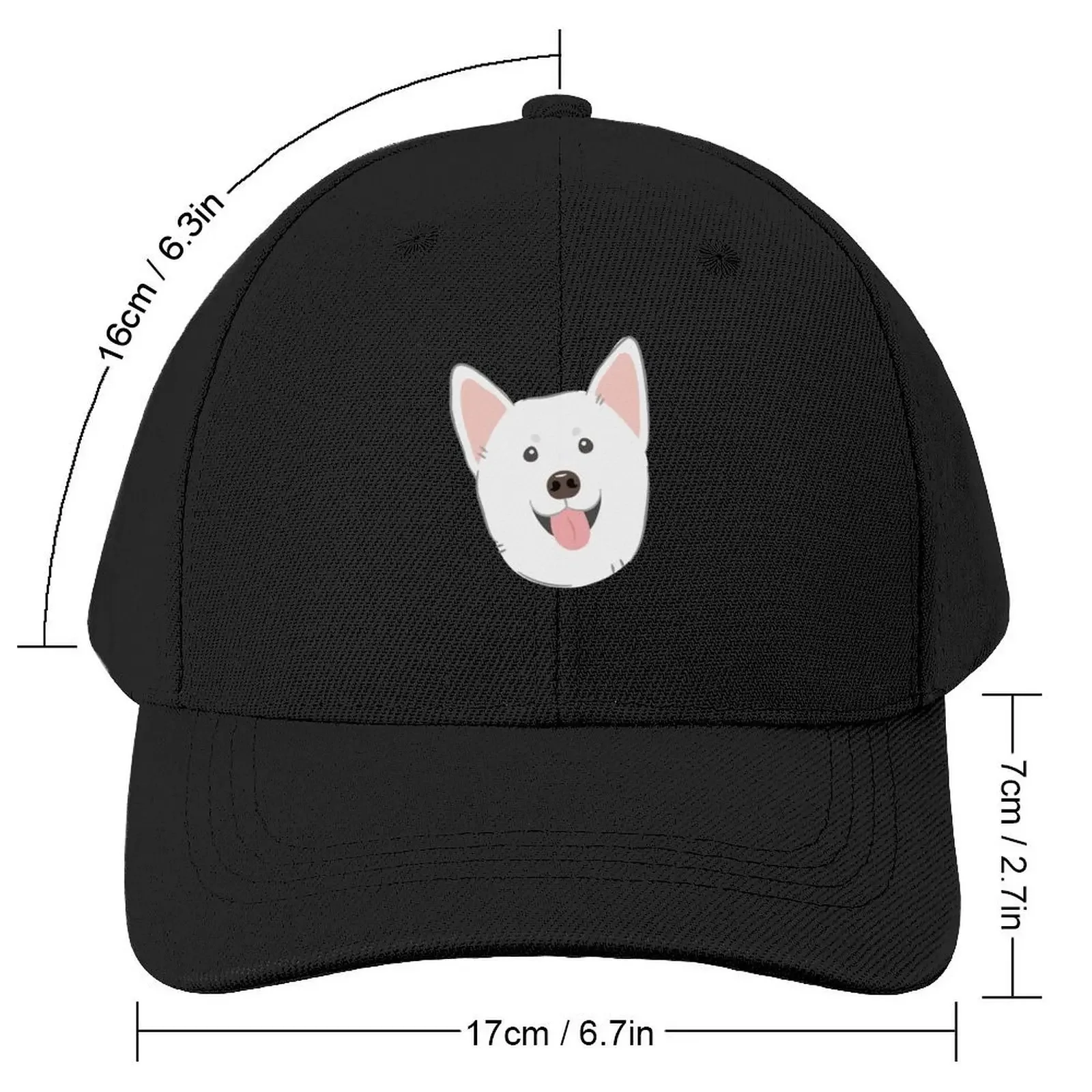 White Korean Jindo Dog Cherry blossom Baseball Cap Golf Cap western Hat Hat Luxury Brand Men Caps Women's