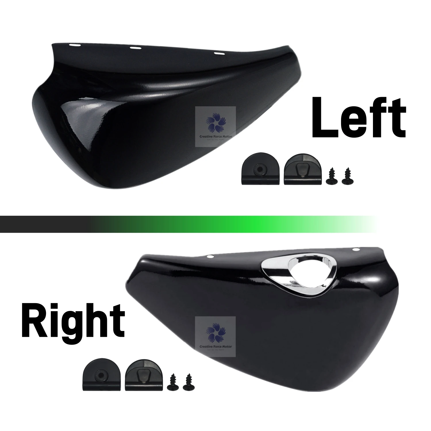 Left Right Steel Battery Side Fairing Cover Motorcycle Parts For Harley Sportster XL 1200 Iron 883 Roadster Nightster 2004-2013 - view 5