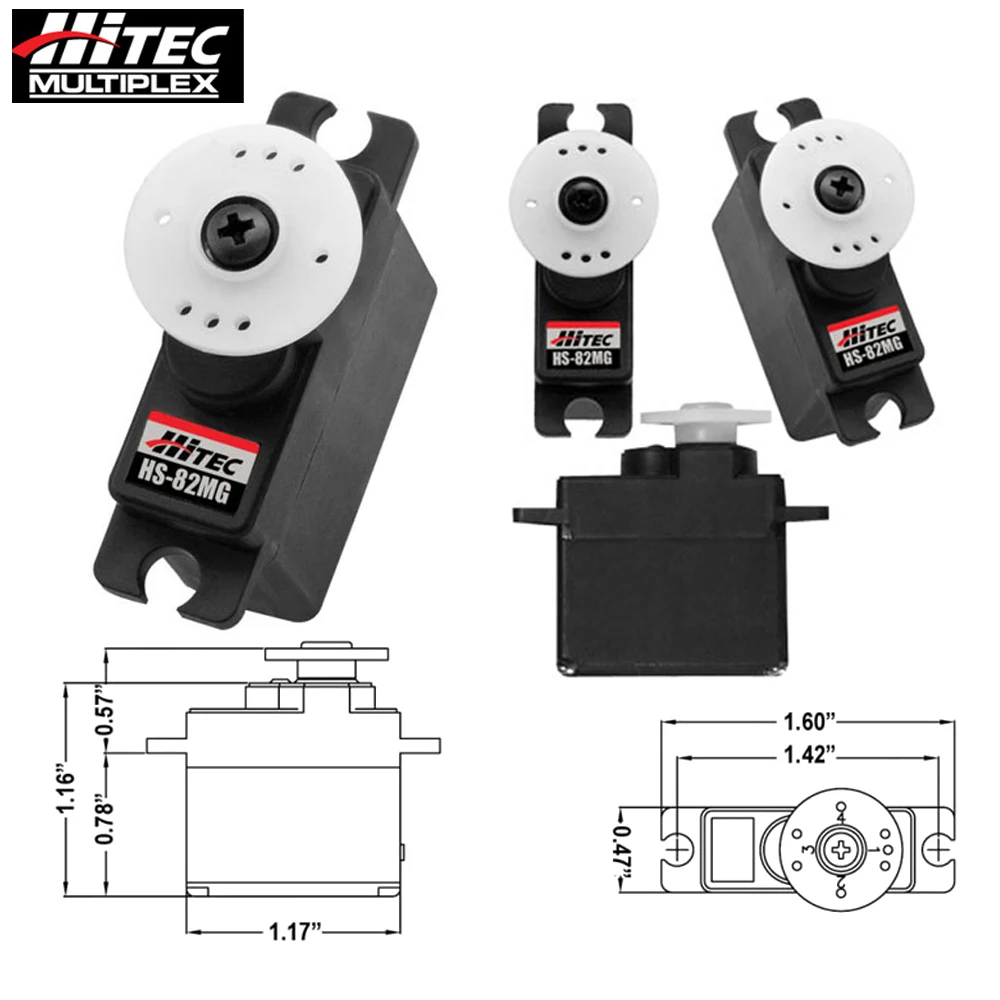 HS-82MG Hitec HS82MG 4.8-6.0V 3.4kg Metal Gear standardowa mikro serwo dla helikopter samochodu akcesoria do samochodów ciężarowych zabawka