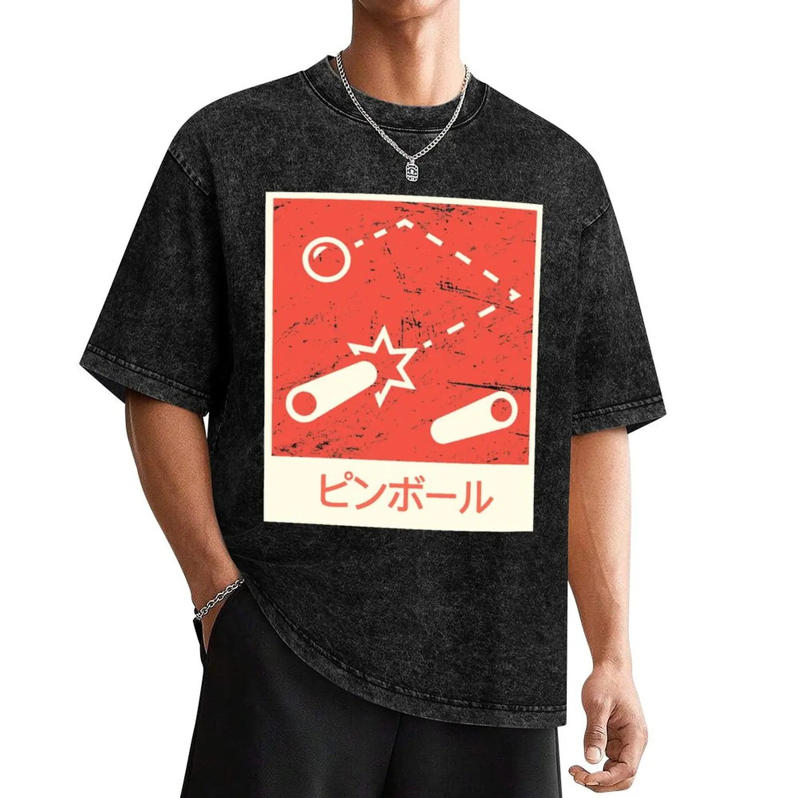 Pinball In Japanese Arcade Graphic T-Shirt valentines boutique clothes vintage anime shirt Louboutins funny t shirts for men