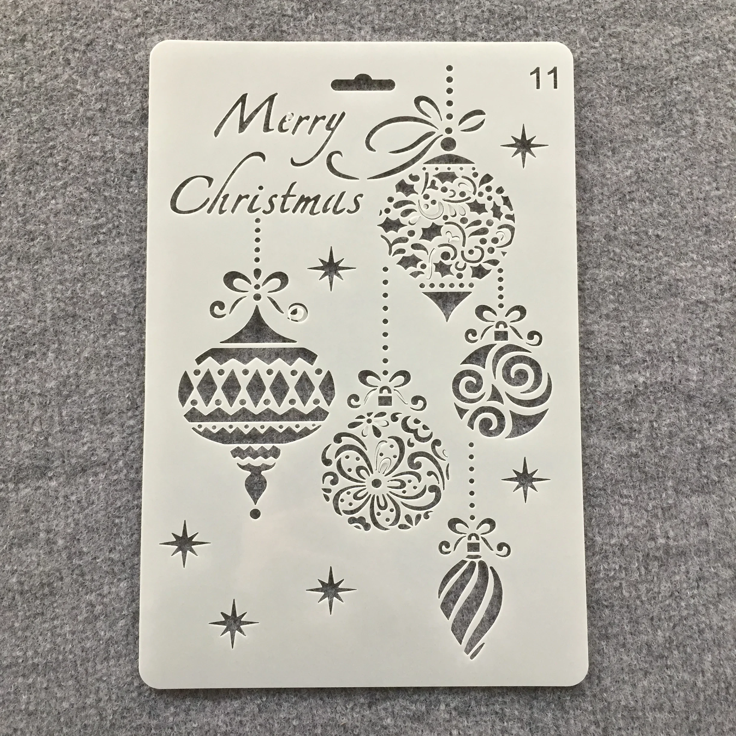 26cm Christmas Pine Tree Deer Bell Santa DIY Layering Stencils Wall Painting Scrapbooking Stamping Embossing Decorative Template