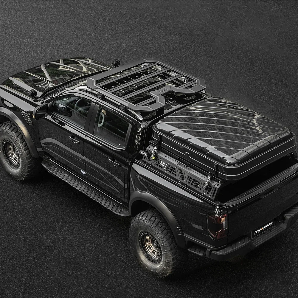Multifunctional Aluminum Alloy Roof Rack 4x4 Car Roof Rack Platform Tray Offroad Pickup Rooftop Luggage Rack for Ford Ranger