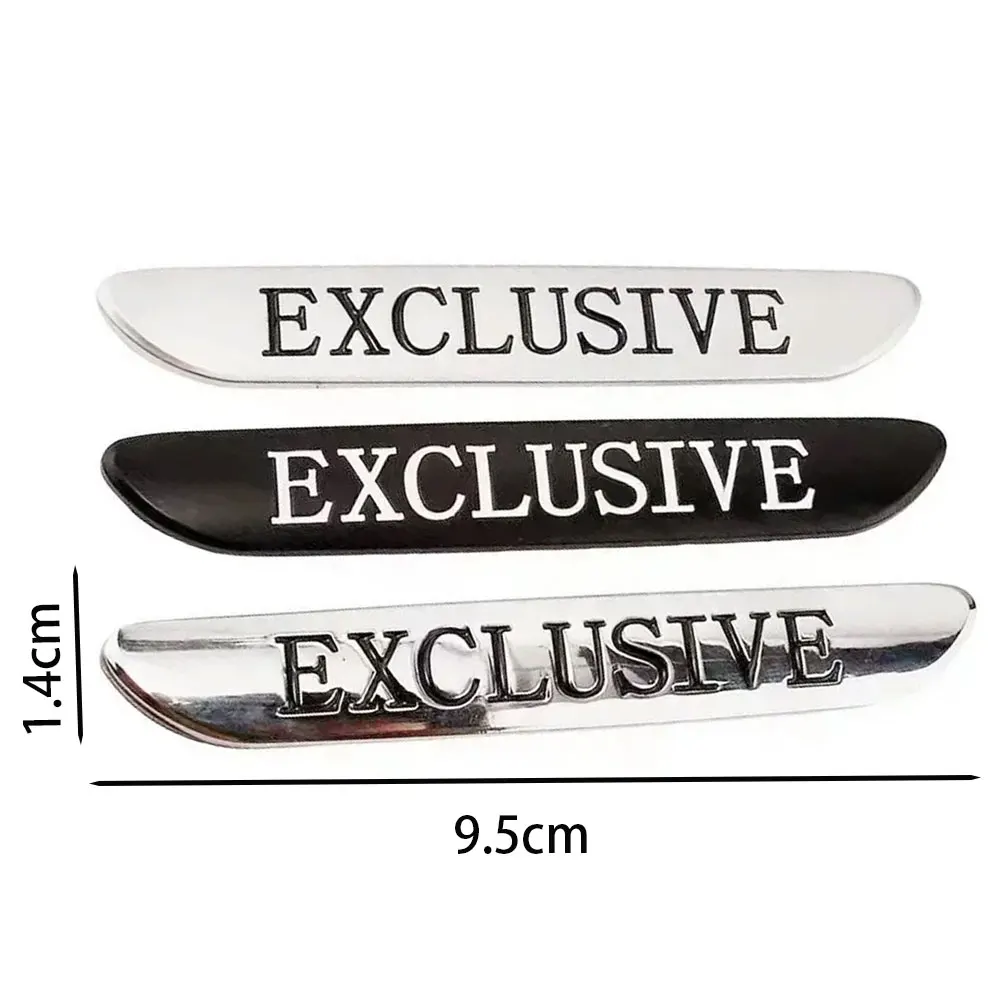 3D Metal Logo EXCLUSIVE Emblem Fender Side Badge For C180 W205 W213 E300 E200 EXCLUSIVE Sticker Accessories