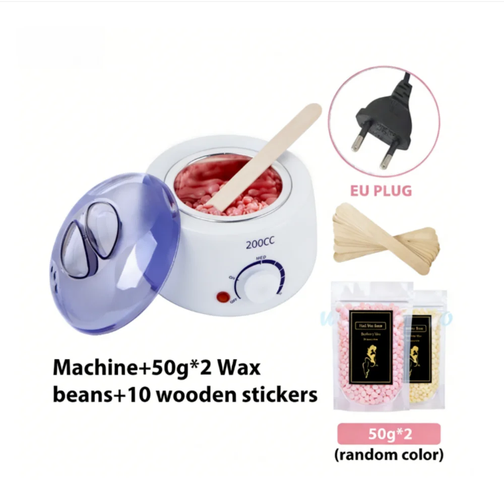 200CC Wax Heater Warmer Ontharing Machine Voor Hand Voet Body Spa Epilator Paraffine Pot + Wax Bonen + wood Sticks