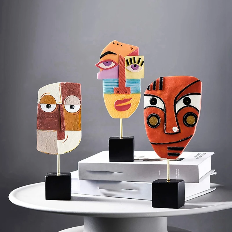 

Handcrafted Statues Resin Abstract Sculpture For Home Decor Modern,Book Shelf TV Stand Decor,Living Room Decor Durable 22X8.5Cm