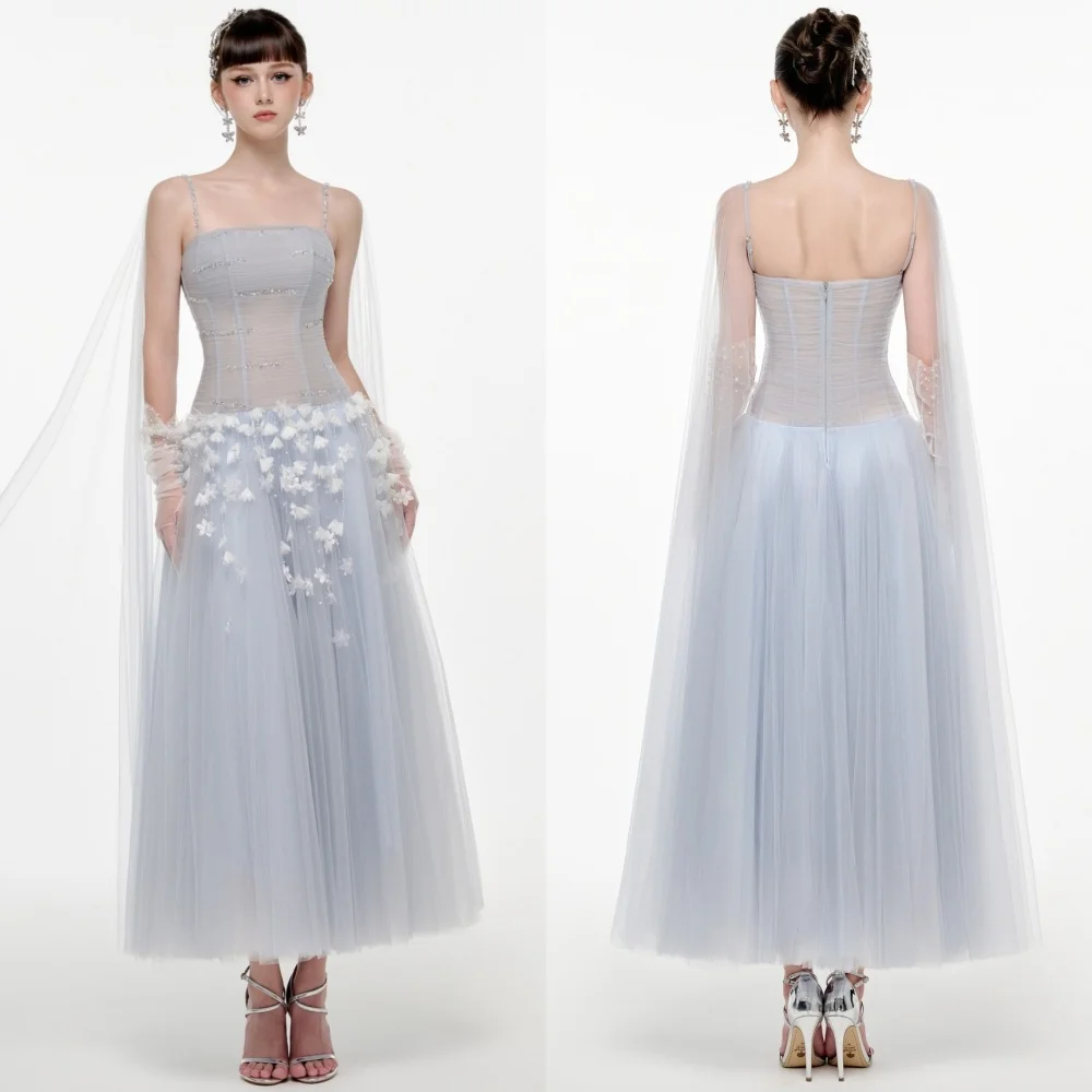 

Элегантные изысканные шифоновые платья трапециевидной формы со складками и цветочным принтом на тонких бретельках, миди-платья на заказ, блестящие