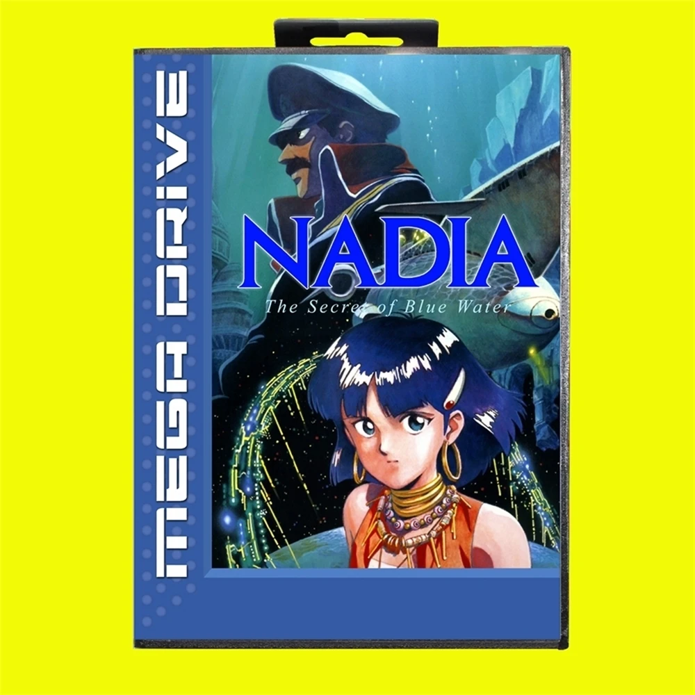 Nadia Game Card 16 Bit MD Game Card With EUR Cover Retail Box For Sega MegaDrive & Genesis