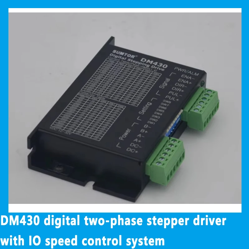 

Digital two-phase stepper driver with IO speed control system DM430 for Nema8 Nema11 Nema17 stepper motor