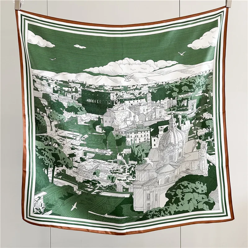 

Mulberry Silk Scarf Scarfs Summer Square 90CM Bandanas Shawls Bag Belt Decoration Head Hair Accessories Valentine's Day Gift