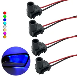 4pcs 12V 0.2W Led Light Source Plastic Mini Illuminator L-type LED Emitter Side Glow Fiber Optic Lamp Car Use 3/5/8MM Hole