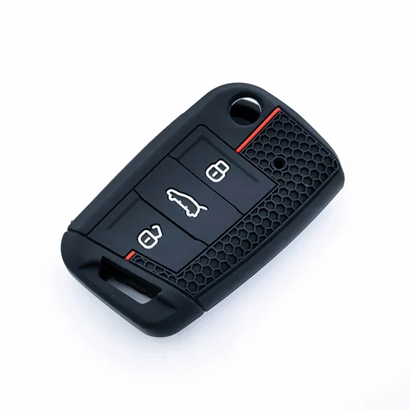 غطاء حافظة مفتاح السيارة عن بعد لسيارة VW Golf 7 GTI POLO T-Cross T-Roc Touran Tiguan Skoda Octavia Rapid Kodiaq Fabia Seat Ibiza Leon #3
