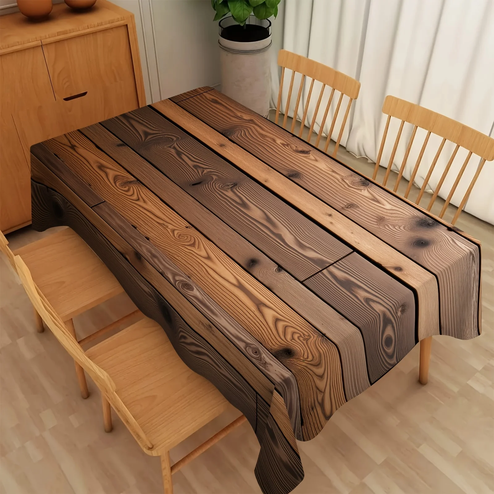 Polyester rectangular tablecloth, suitable for decoration in restaurants and kitchens, featuring a simple and elegant style.zyc