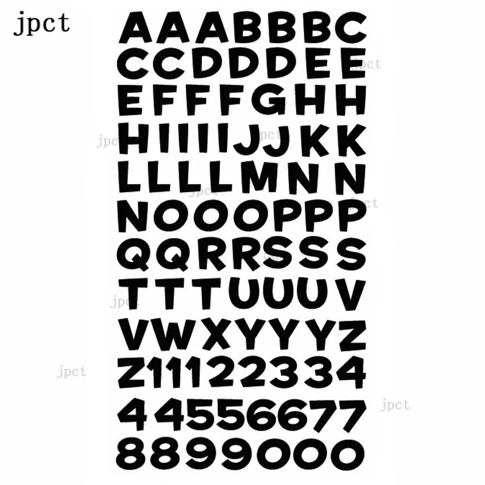

JP Car Decal 1 / 2 "; sticko Black ABC letter planner teacher scrapbook waterproof cover scratch car sticker maximum size 13cm