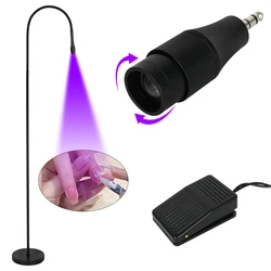 UV Lash Light UV Eyelash Glue 5W LED Eyelash Extensions Nail Tech Glue Lamp with Foot Pedal Control Glue Cured in 2-3 Seconds
